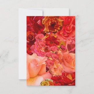 Carte De Correspondance Orange Rose Collage 