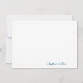 Carte De Correspondance Orange Script calligraphie Bordure arrondie classi (Devant)