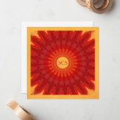Carte De Correspondance Orange Starburst (Devant/Arrière en situation)