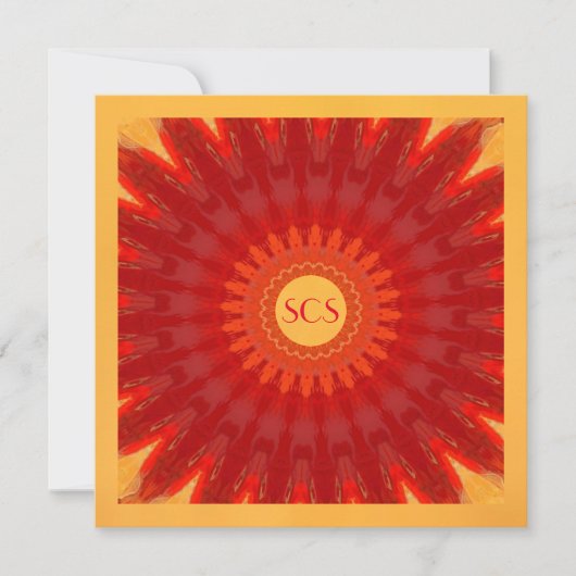 Carte De Correspondance Orange Starburst (Devant)