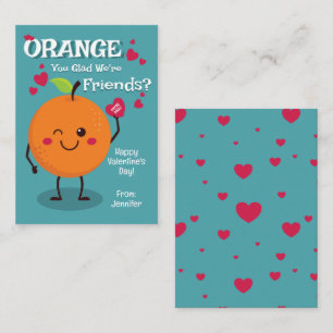 Carte De Correspondance Orange Vous êtes heureux Nous sommes amis ?