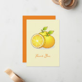 Carte De Correspondance Oranges, fruits mignons (Devant/Arrière en situation)