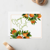 Carte De Correspondance Oranges Merci (Devant/Arrière en situation)