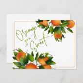 Carte De Correspondance Oranges Merci (Devant / Derrière)