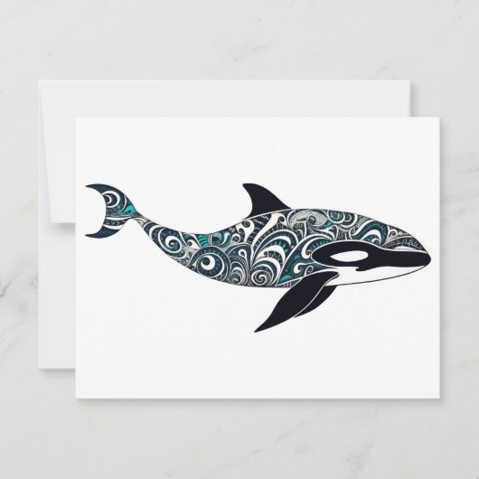 Carte De Correspondance Orca doodle Petit (Devant)