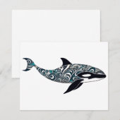 Carte De Correspondance Orca doodle Petit (Devant / Derrière)