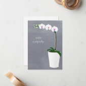 Carte De Correspondance Orchidée | Avec compassion (Devant/Arrière en situation)