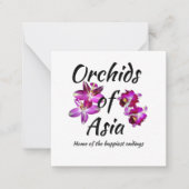 Carte De Correspondance Orchidées d'Asie (Devant)
