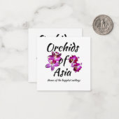 Carte De Correspondance Orchidées d'Asie (Devant/Arrière en situation)