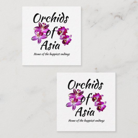 Carte De Correspondance Orchidées d'Asie (Devant / Derrière)