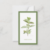 Carte De Correspondance OREGANO 3,5x2 Foncé / Vert (Devant)