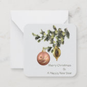 Carte De Correspondance ornements de Noël (Devant)