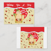 Carte De Correspondance Ornements de Noël Eggnog 2024 (Devant / Derrière)