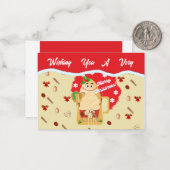 Carte De Correspondance Ornements de Noël Eggnog 2024 (Devant/Arrière en situation)