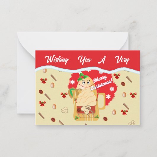 Carte De Correspondance Ornements de Noël Eggnog 2024 (Devant)
