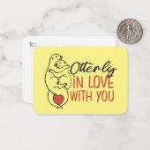 Carte De Correspondance Otterly in Love Funny Pun mignon Saint Valentin (Devant/Arrière en situation)