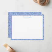Carte De Correspondance Oubliez-moi-pas Lumière Bleu Feminine (Devant/Arrière en situation)