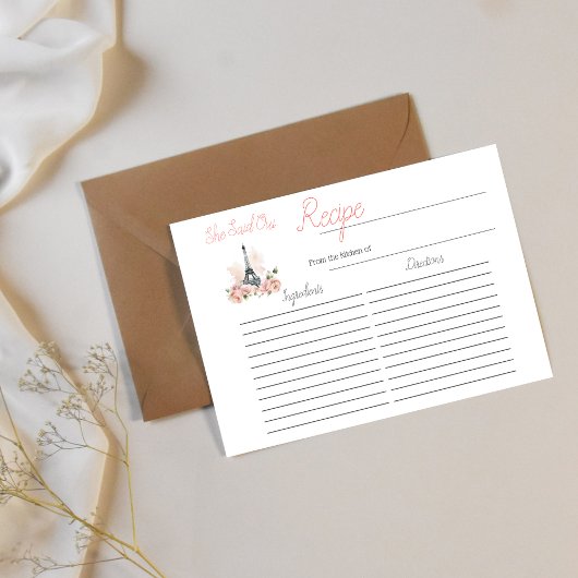 Carte De Correspondance Oui Fête des mariées Florale Parisienne Recette