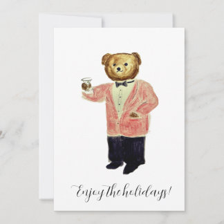Carte De Correspondance Ours de célébration des fêtes