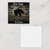 Carte De Correspondance Ours Noir Ours Noir Pâtes Bois Rustique (Devant / Derrière)