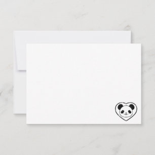 Carte De Correspondance Ours Panda Mignon Dessin Animé Personnalisé