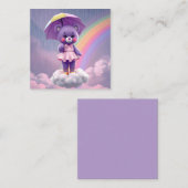 Carte De Correspondance Ours rare ~ Violet (Devant / Derrière)