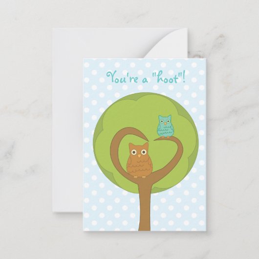 Carte De Correspondance Owl Valentines (Devant)
