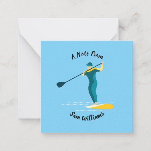 Carte De Correspondance Paddleboarding en stand-up (Devant)