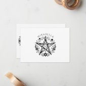 Carte De Correspondance Pagan Pentagram (Devant/Arrière en situation)