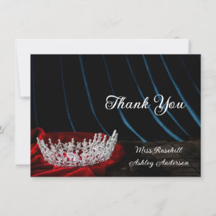 Carte De Correspondance Pageant Crown Flat Thank You Card