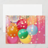Carte De Correspondance Paillettes et Ballons (Devant / Derrière)