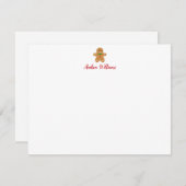 Carte De Correspondance Pain d'épices Homme Noël Papeterie personnalisée (Devant / Derrière)