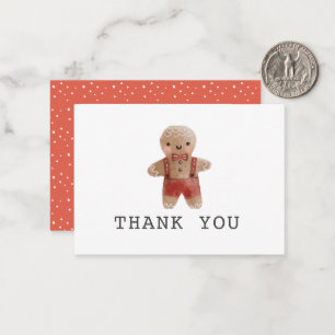 Carte De Correspondance Pain d'épices Noël Garçon Baby shower Merci