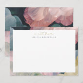 Carte De Correspondance Painted Abstract Art Personal Stationery Note card (Devant / Derrière)