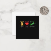 Carte De Correspondance Paix Amour Libellule (Devant/Arrière en situation)