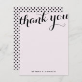 Carte De Correspondance Pale Rose Parisienne Chic Merci plat (Devant / Derrière)