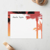 Carte De Correspondance Palmier (Devant/Arrière en situation)