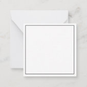 Carte De Correspondance Palmier noir et blanc Monogramme de palmier (Dos)