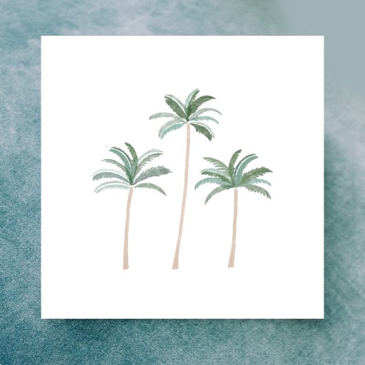 Carte De Correspondance Palmiers de plage