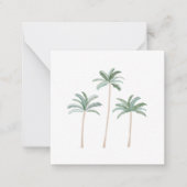 Carte De Correspondance Palmiers de plage (Devant)