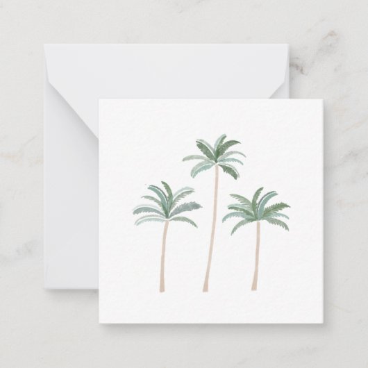 Carte De Correspondance Palmiers de plage (Devant)