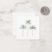 Carte De Correspondance Palmiers de plage (Devant/Arrière en situation)