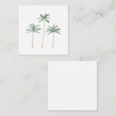 Carte De Correspondance Palmiers de plage (Devant / Derrière)