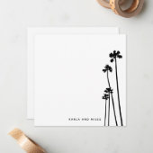 Carte De Correspondance Palmiers Hauts et Modernes Exotic Tropical Island (Devant/Arrière en situation)