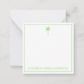 Carte De Correspondance Palmiers verts et blancs et bandes (Devant)