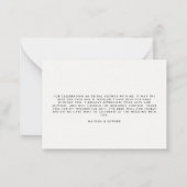 Carte De Correspondance Pampas de douche nuptiale blanc naturel merci (Dos)