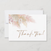 Carte De Correspondance Pampas Grass rose merci (Devant)