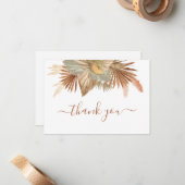 Carte De Correspondance Pampas Palmiers séchés Grass merci (Devant/Arrière en situation)