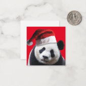 Carte De Correspondance Panda Bear Père Noël (Devant/Arrière en situation)