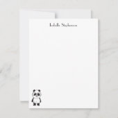Carte De Correspondance Panda blanc noir simple et mignon personnalisé (Devant)